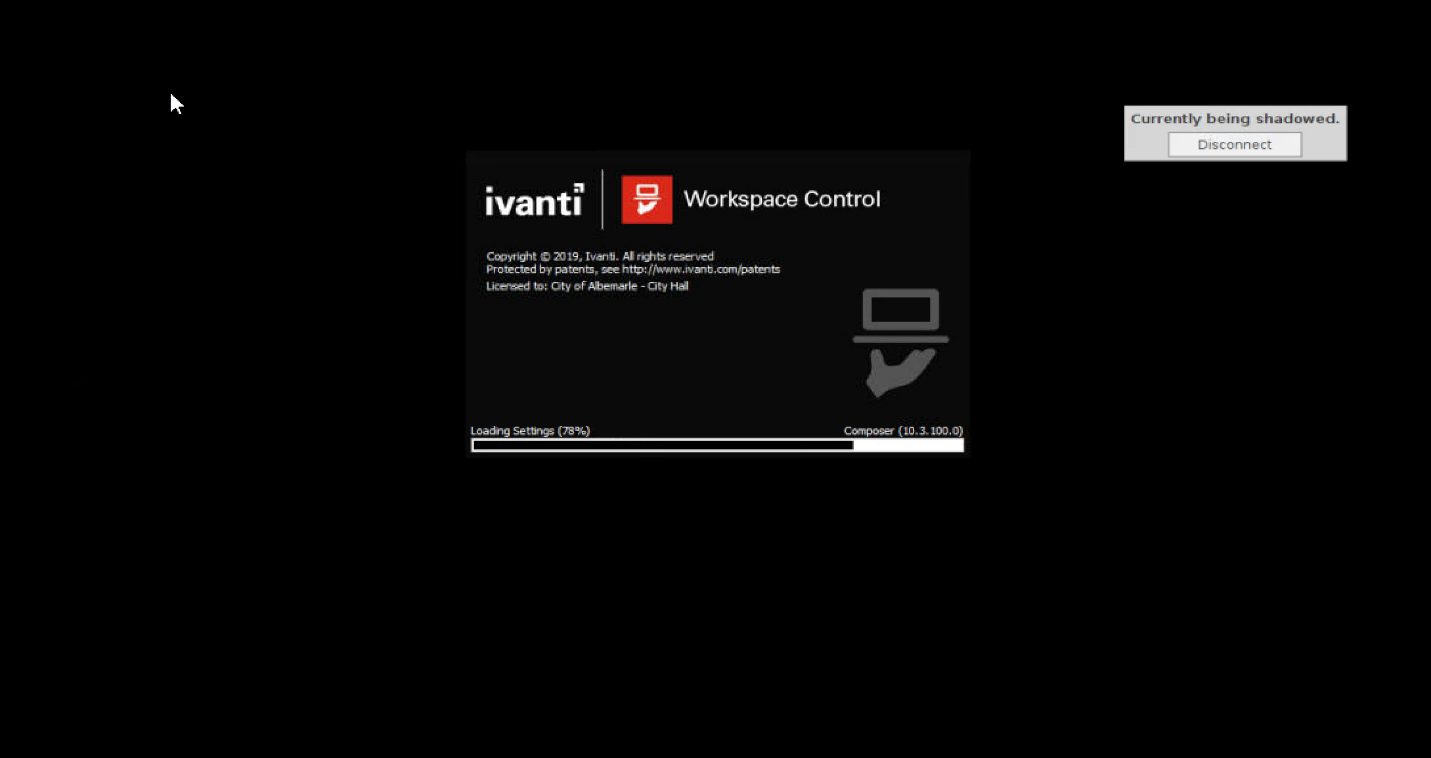 Ivanti Workspace Control loading window