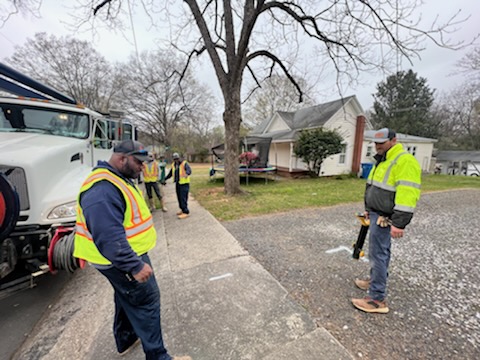 Chris Palmer on the job for Public Works