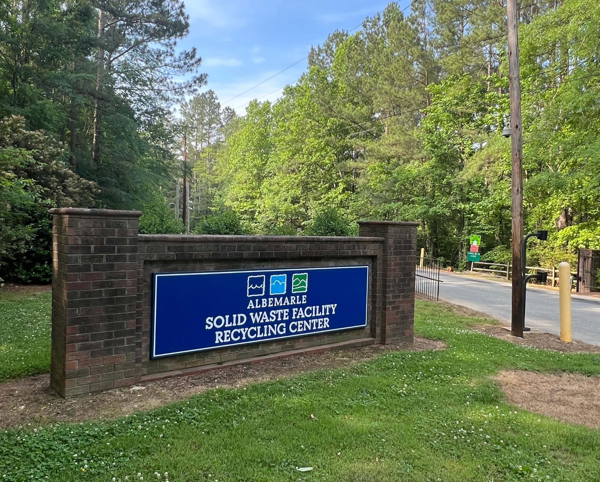 Solid Waste and Recycling Center Entrance